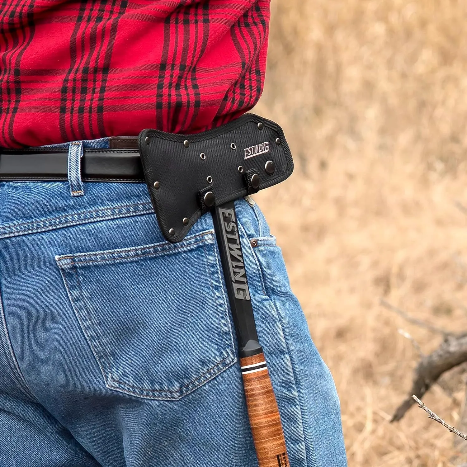 ESTWING Tomahawk Axe - 16.25" Lightweight Hatchet with Forged Steel Construction & Genuine Leather Grip - ETA