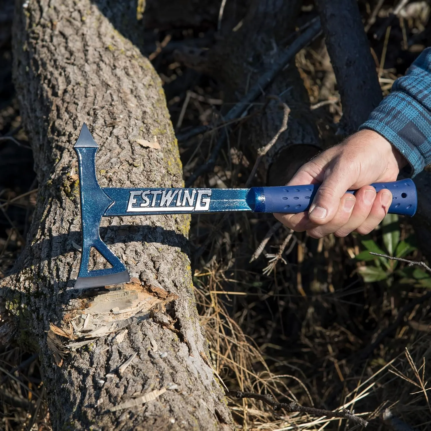 ESTWING Tomahawk Axe - 16.25" Lightweight Hatchet with Forged Steel Construction & Shock Reduction Grip - E6-TA