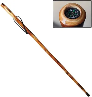Explore Take A Hike Walking Stick w/ Compass & Pouch