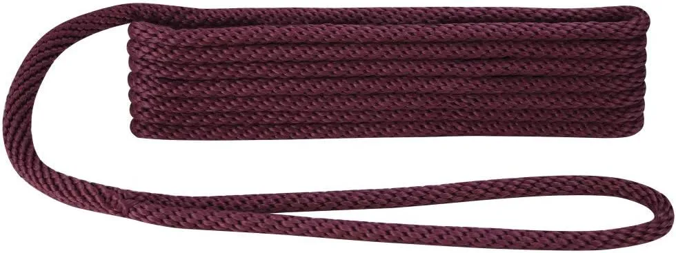 Extreme Max 3006.2341 BoatTector Solid Braid MFP Dock Line - 1/2" x 20', Burgundy