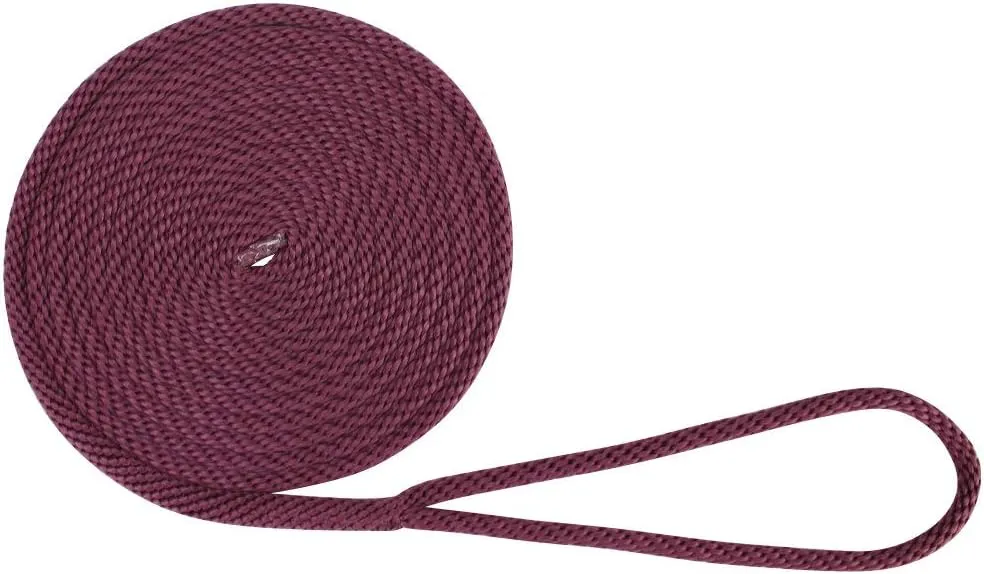 Extreme Max 3006.2341 BoatTector Solid Braid MFP Dock Line - 1/2" x 20', Burgundy