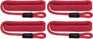 Extreme Max 3006.3366 BoatTector Solid Braid MFP Fender Line Value 4-Pack - 3/8" x 5', Red