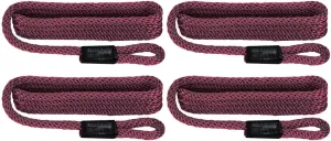 Extreme Max 3006.3375 BoatTector Solid Braid MFP Fender Line Value 4-Pack - 3/8" x 5', Burgundy