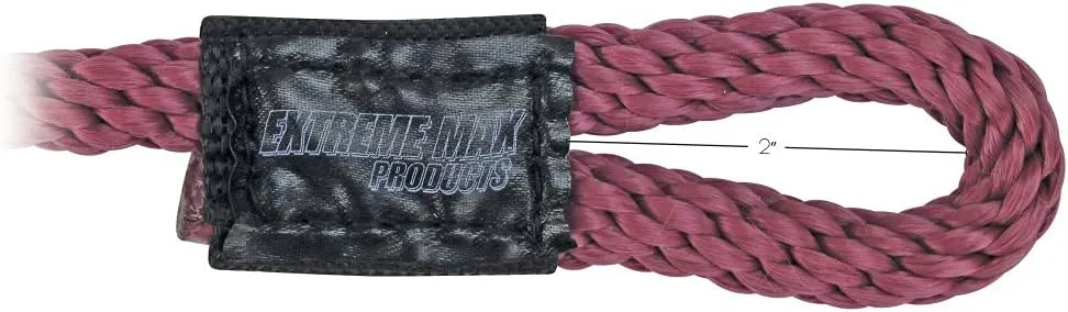 Extreme Max 3006.3375 BoatTector Solid Braid MFP Fender Line Value 4-Pack - 3/8" x 5', Burgundy
