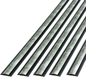 FASÄDE 47 in. Decorative Vinyl Divider Trim Crosshatch Silver (5 Pack)