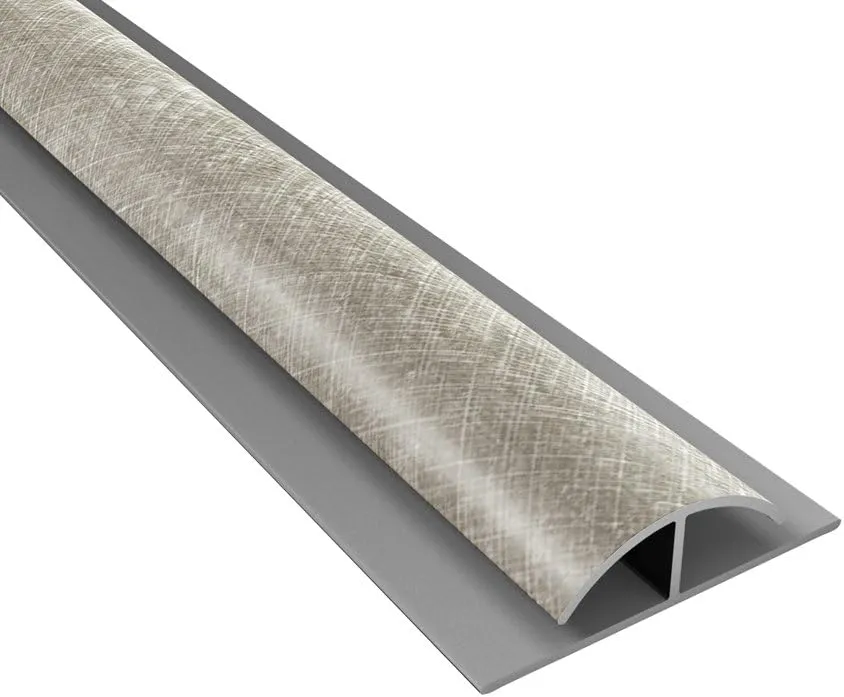 FASÄDE 47 in. Decorative Vinyl Divider Trim Crosshatch Silver (5 Pack)