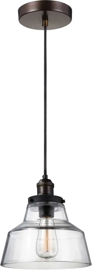 Feiss Lighting-Baskin-Pendant 1 Light in Modern Style-10 Inch Wide by 10.38 Inch High-Painted Aged Brass Finish -Trad