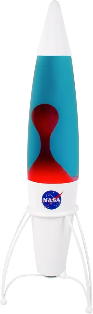 Fizz Creations NASA Inspired Rocket Lamp. 43cm/17-inch Tall. Mains Powered. Includes 1 x R39 E14 25W Bulb. NASA Inspired Space Merchandise.