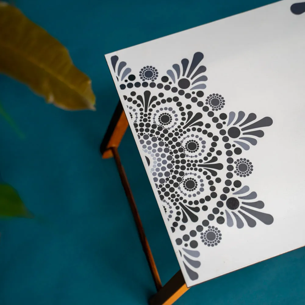 Folding Bed Table - Dot Mandala