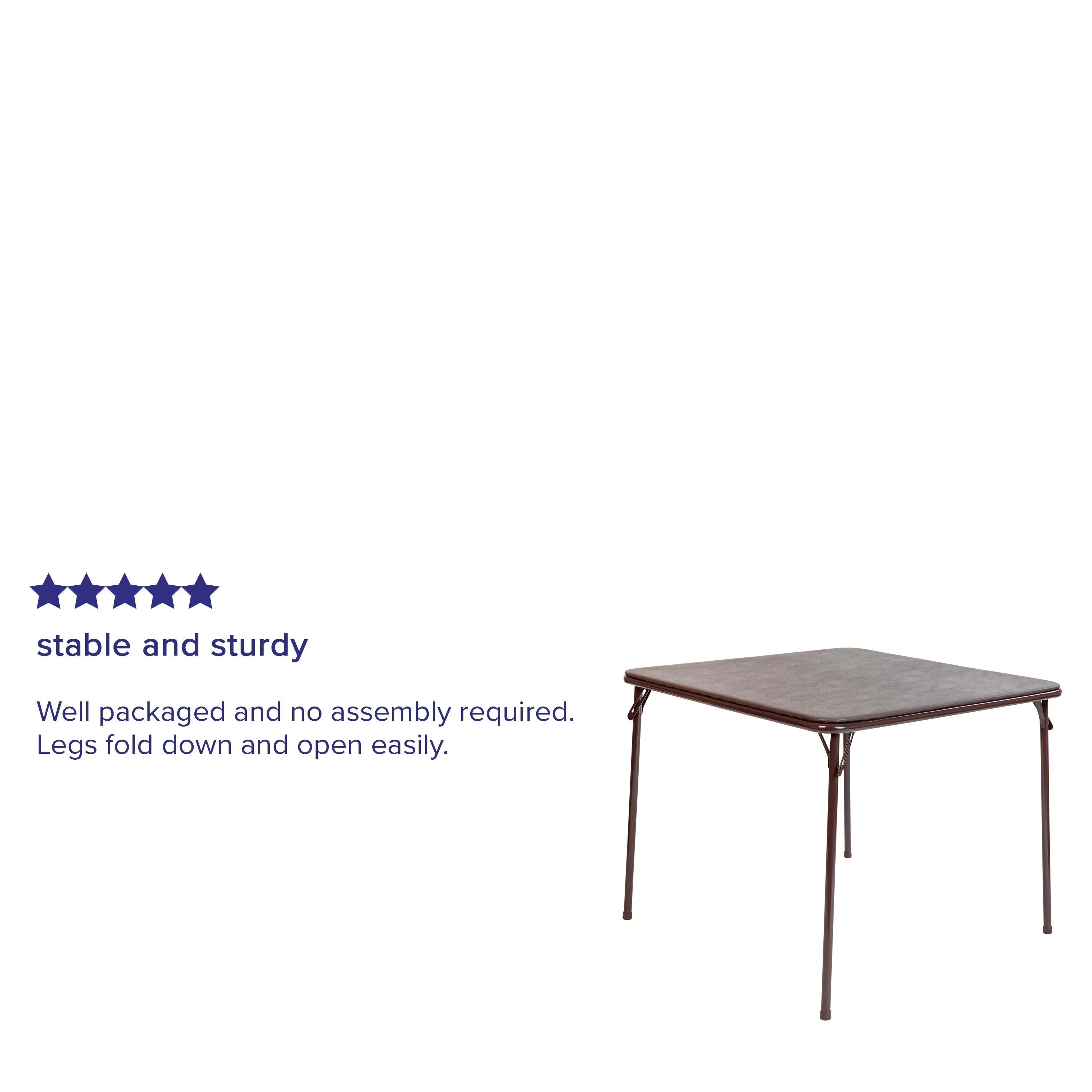 Folding Card Table - Lightweight Portable Folding Table with Collapsible Legs