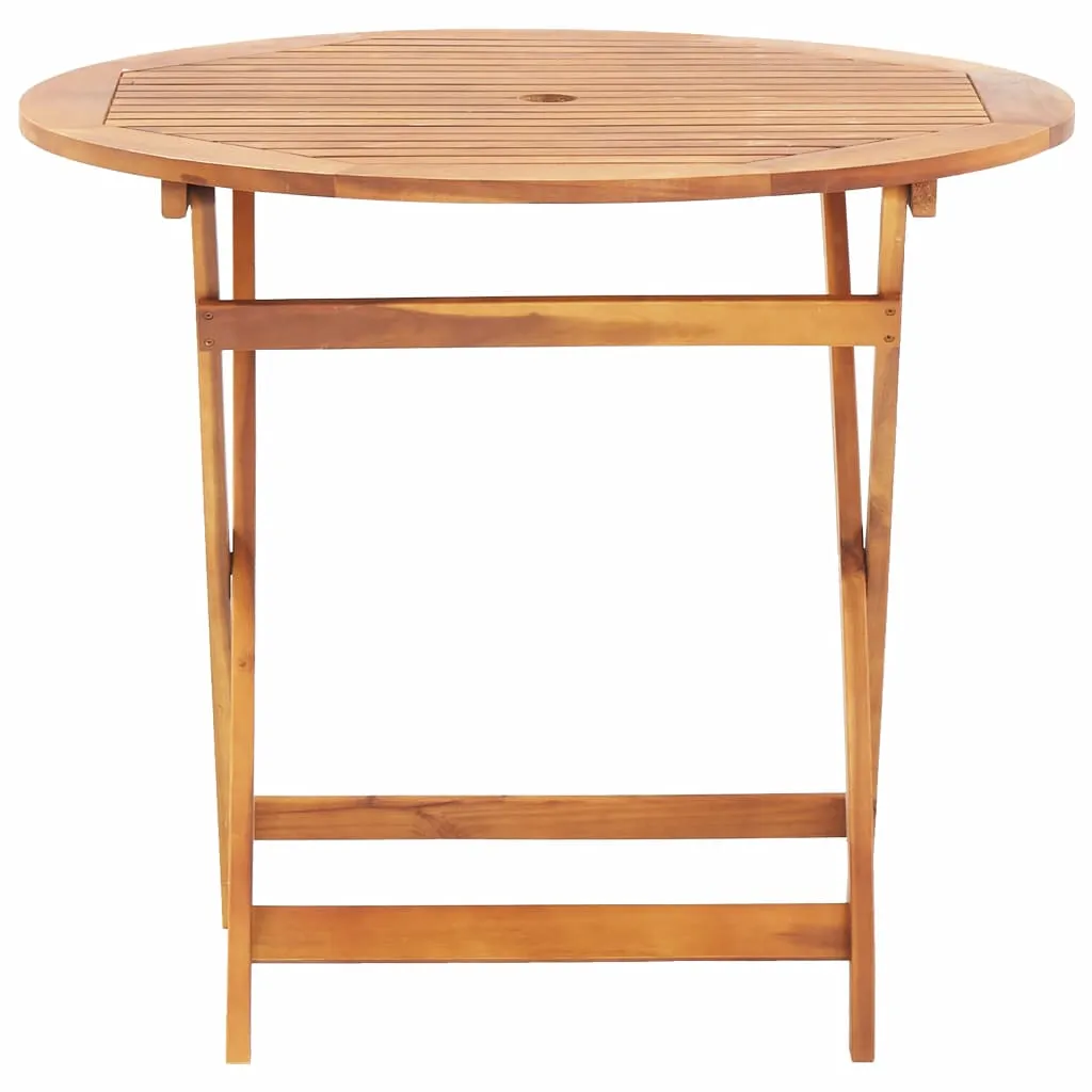 Folding Patio Table 35.4"x29.5" Solid Acacia Wood