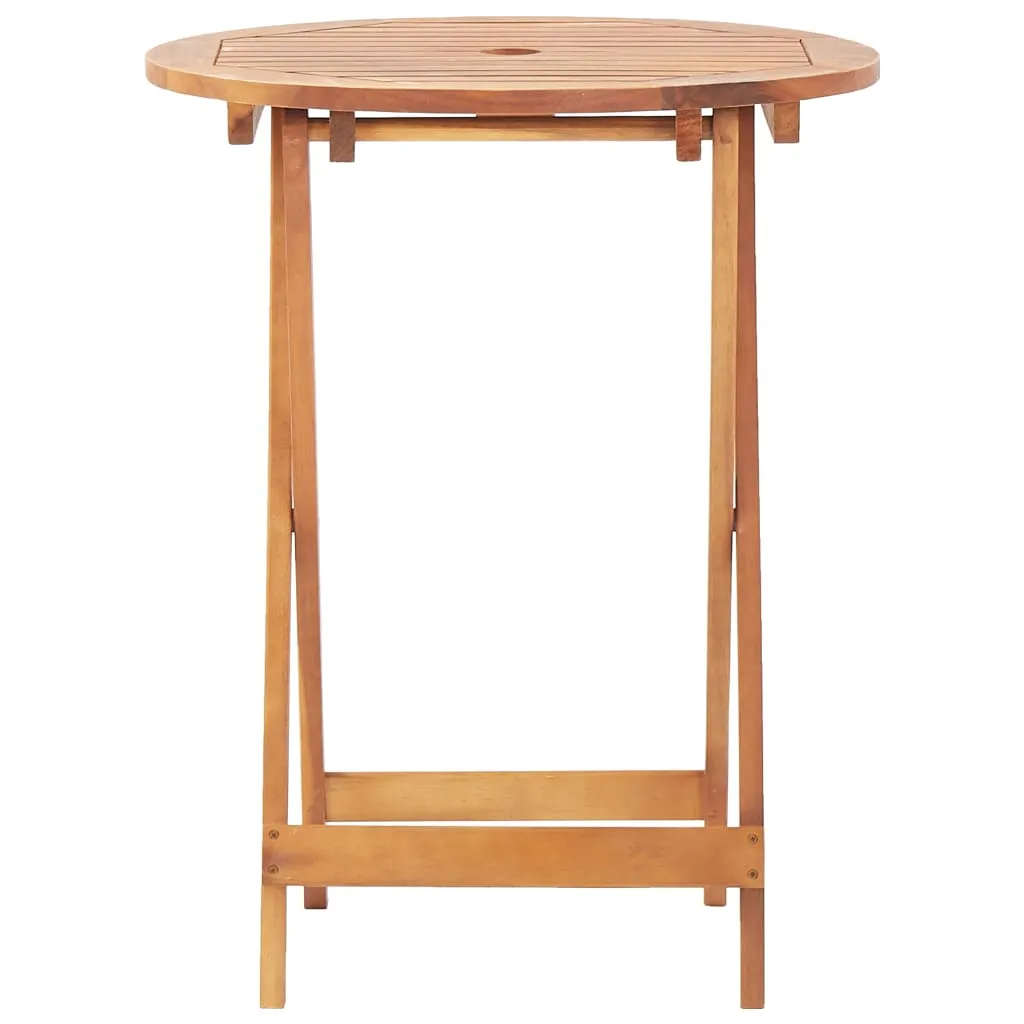 Folding Patio Table 35.4"x29.5" Solid Acacia Wood
