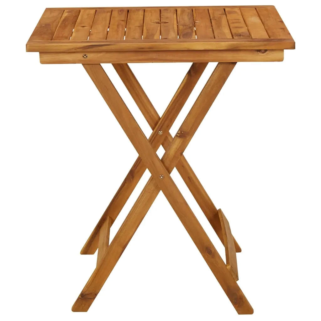 Folding Patio Table 35.4"x29.5" Solid Acacia Wood