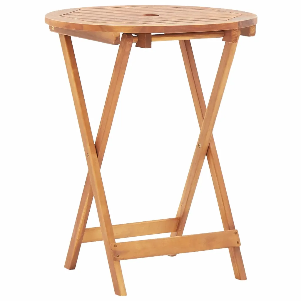 Folding Patio Table 35.4"x29.5" Solid Acacia Wood