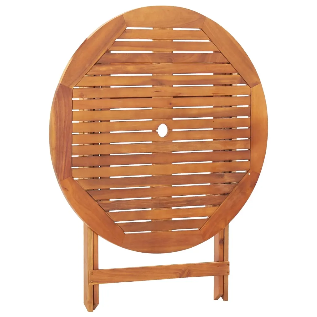 Folding Patio Table 35.4"x29.5" Solid Acacia Wood