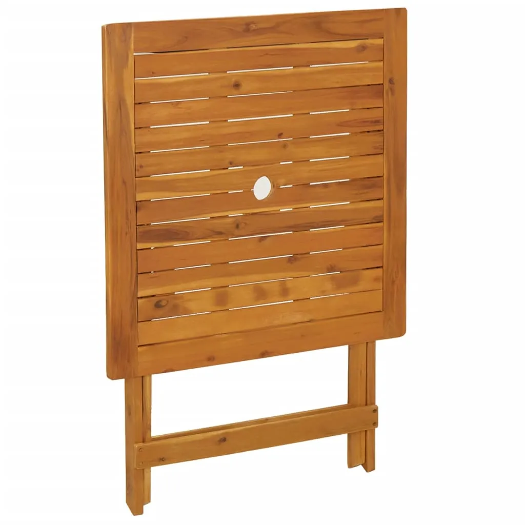 Folding Patio Table 35.4"x29.5" Solid Acacia Wood