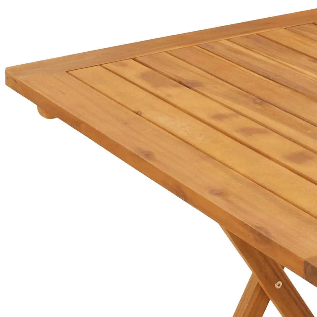 Folding Patio Table 35.4"x29.5" Solid Acacia Wood