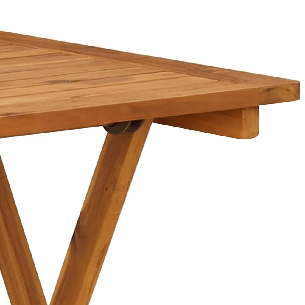 Folding Patio Table 35.4"x29.5" Solid Acacia Wood