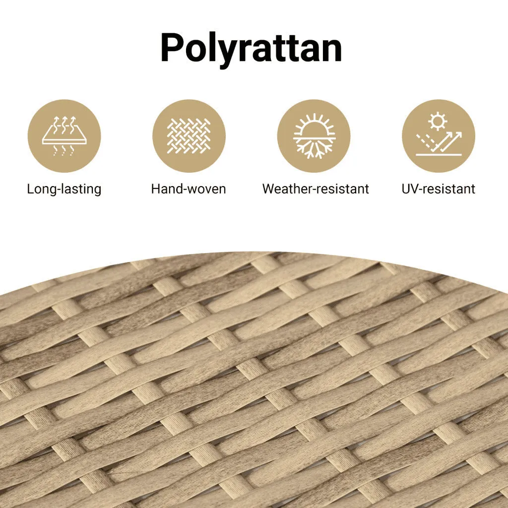 Folding Tray Table TV Dinner Outdoor Garden Patio Furniture Poly Rattan