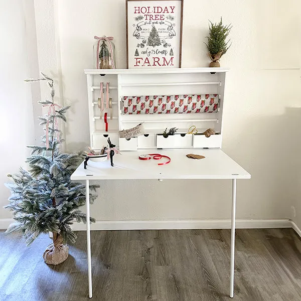 Folding Wall Cabinet Convertible Wrapping Table