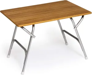 FORMA MARINE Teak Veneer Boat Table Folding 34.65" x 24.4" x 24,02" Height Marine Aluminum Yacht Deck Furniture M400T