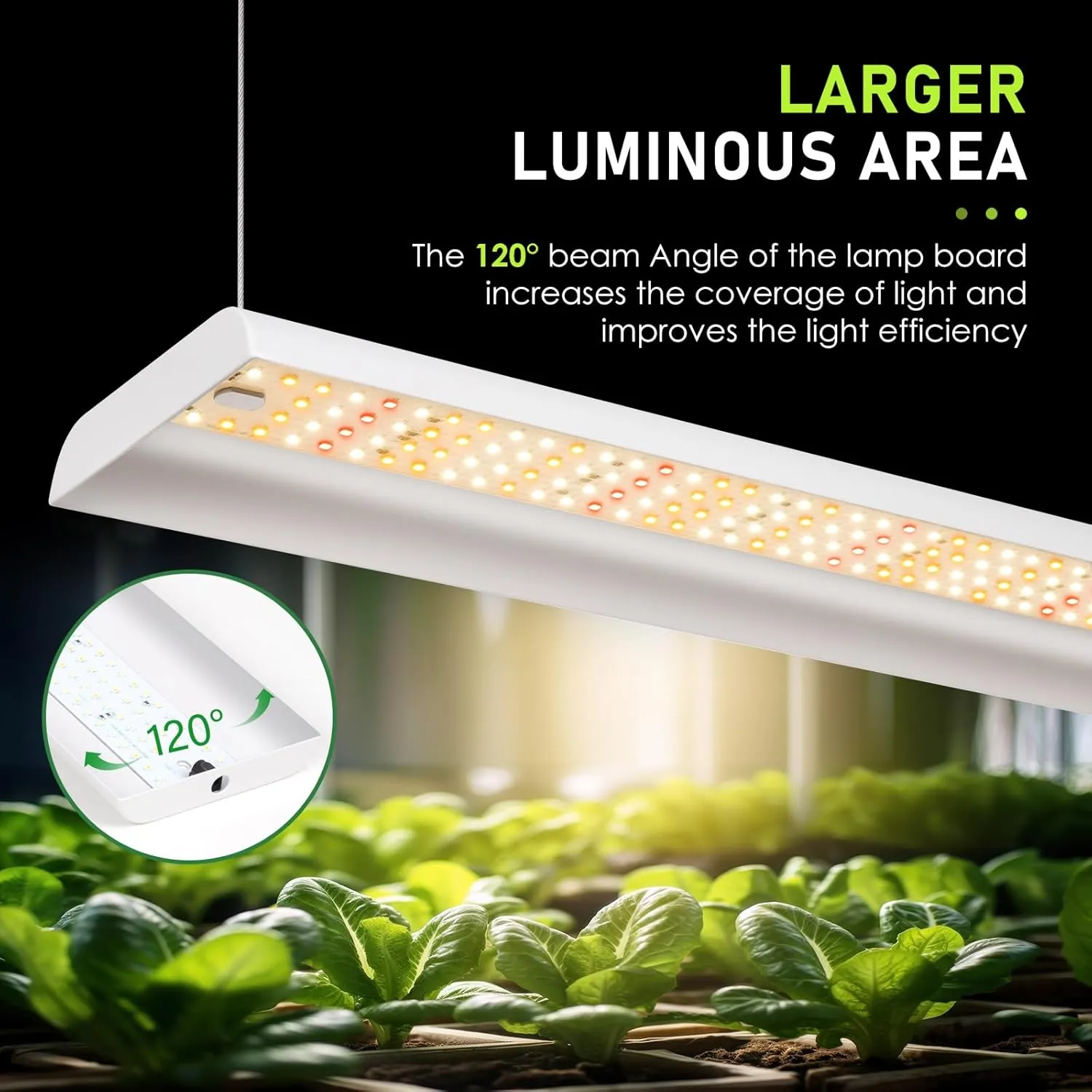 FOXGARDEN 2025 Upgrade LED Grow Light Full Spectrum, 2FT Plant Growing Lamp for Indoor Plants, 208 LEDs Hanging Plant Light with 4/8/12H Timer, 6 Dimmable Levels for Seed Starting and Indoor Growing