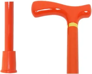 Fritz Wood Stick with Orange Color Walking Poles, Multicolor