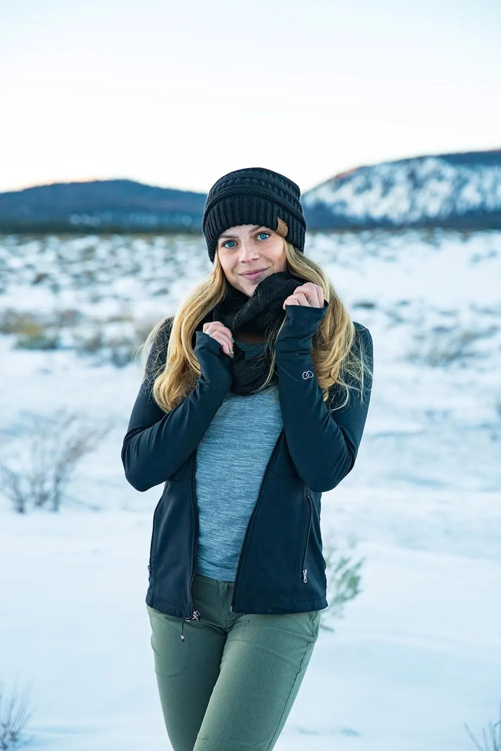 Funky Junque Cozy Winter Knit Beanie & Infinity Scarf Set for Women - Solid Colors, Confetti Designs, Value Packs