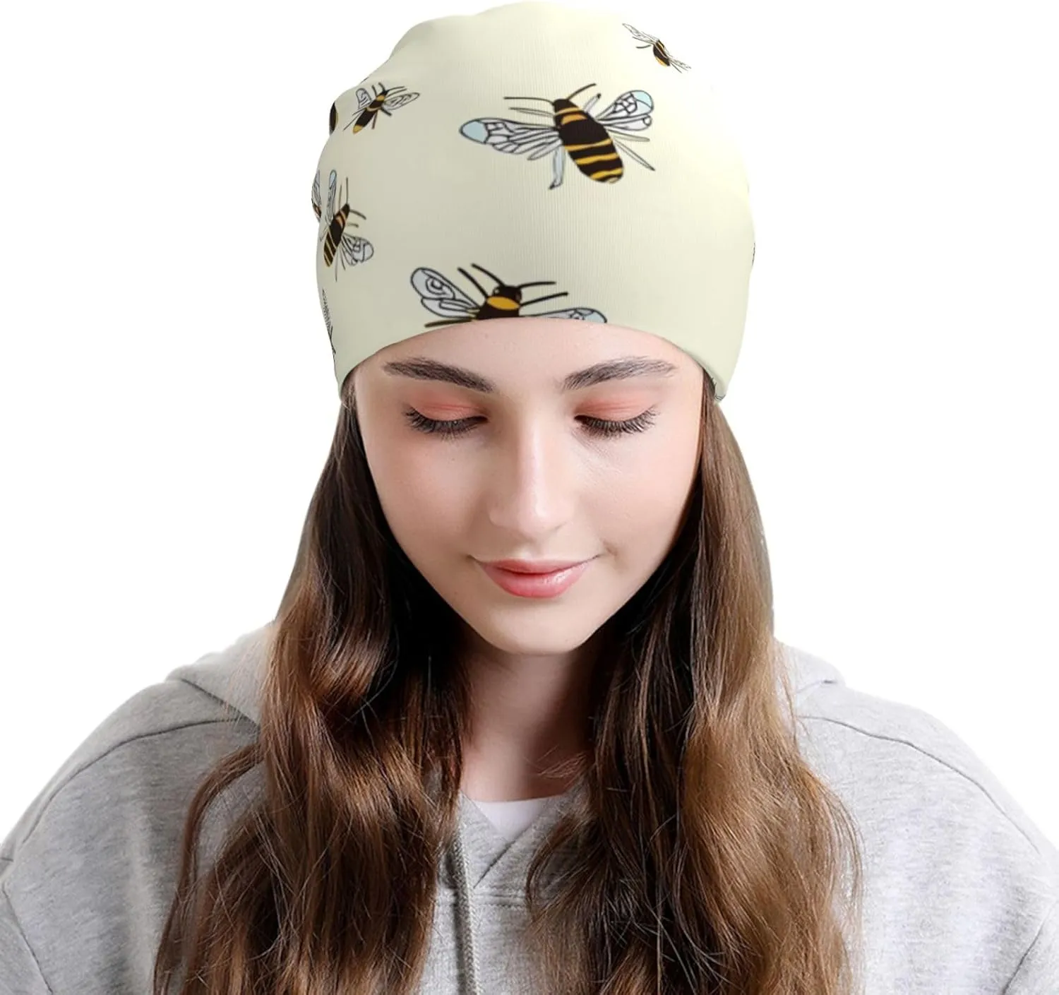 Funny Bigfoot Sasquatch Full Moon Slouchy Beanie for Men & Women Hip-Hop Baggy Skull Cap Fashion Thin Dwarf Knit Hat