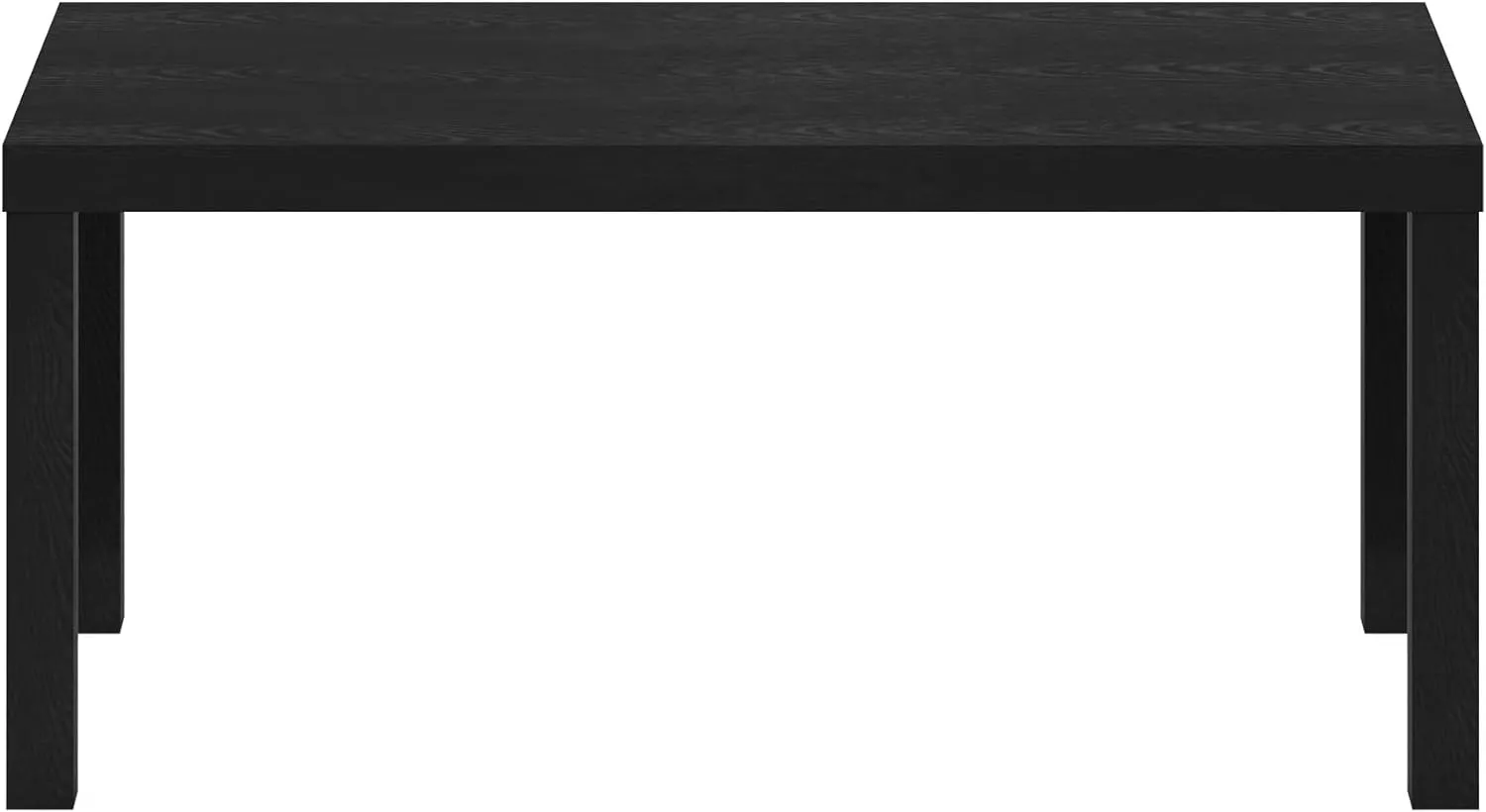 Furinno Classic Simple Coffee Table for Living Room, 38.98 (W) x 17.52 (H) x 18.9 (D) Inches, Black