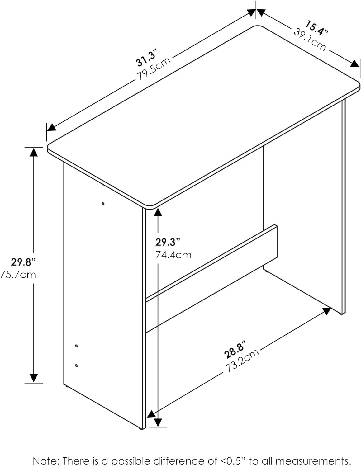 FURINNO Simplistic Study Table, Light Blue