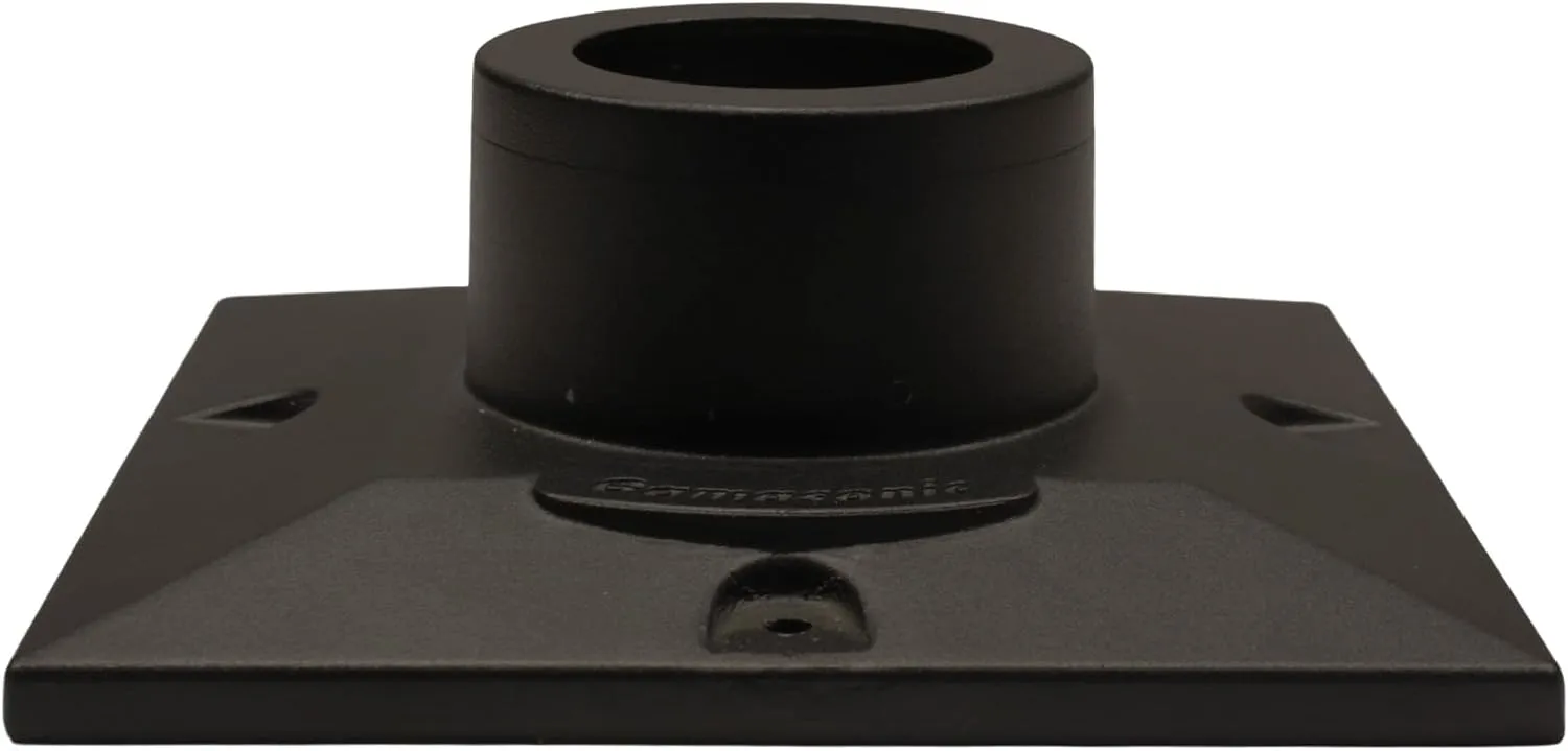 Gama Sonic Cast Aluminum Pier Base Mount for 3-inch Fitter Post Top Mounts, Black, PBM00