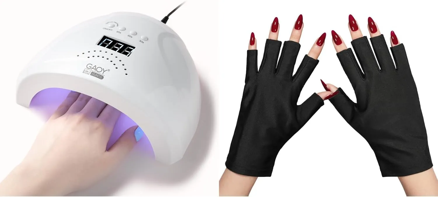 GAOY Anti UV Gloves for Gel Nail Lamp and UV LED Nail Lamp
