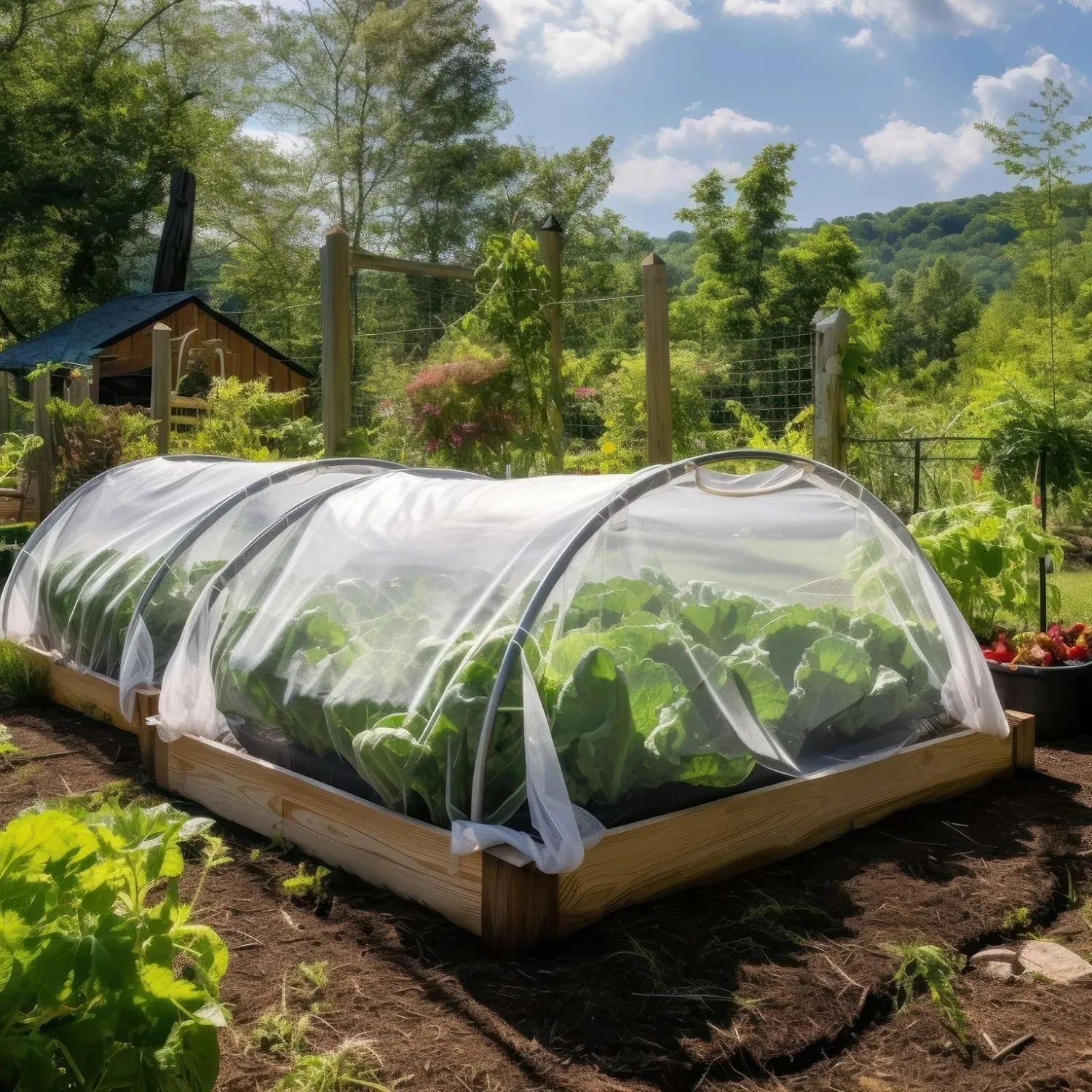 Garden Netting for Bird, Insect and Bug Cover 10x20FT 2 Pack | Multiple Size White Mesh Fabric Mosquito Net for Fruit & Vegetable Protection | Agricultural Strawberry, Blackberry & Berry Plant Barrier