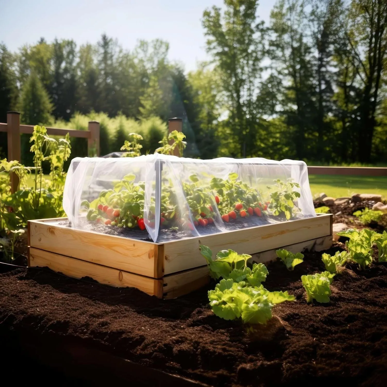 Garden Netting for Bird, Insect and Bug Cover 10x20FT 2 Pack | Multiple Size White Mesh Fabric Mosquito Net for Fruit & Vegetable Protection | Agricultural Strawberry, Blackberry & Berry Plant Barrier