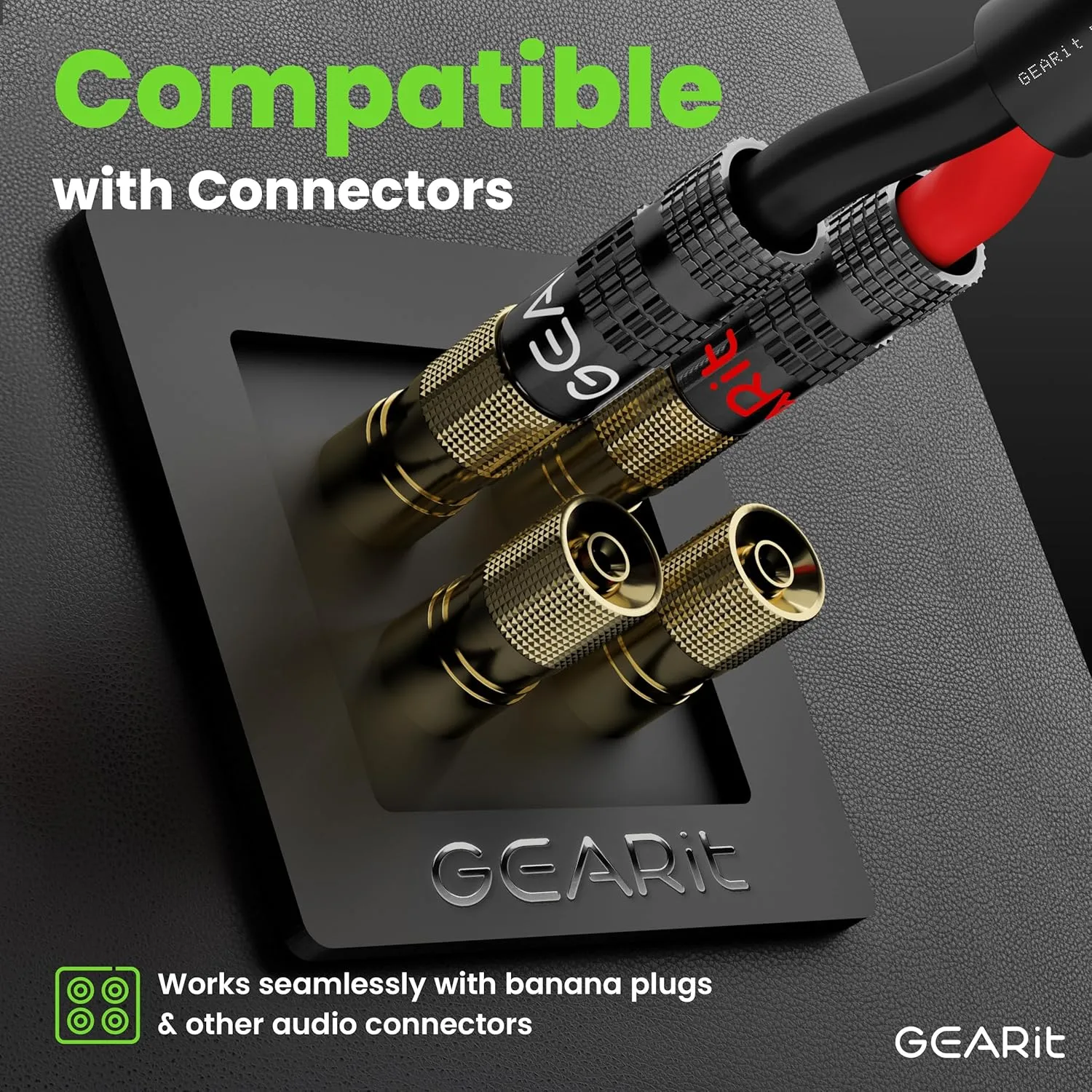 GearIT 14/2 Speaker Wire (100 Feet) 14AWG Gauge - Outdoor Direct Burial in Ground/in Wall / CL3 CL2 Rated / 2 Conductors - OFC Oxygen-Free Copper, Black 100ft