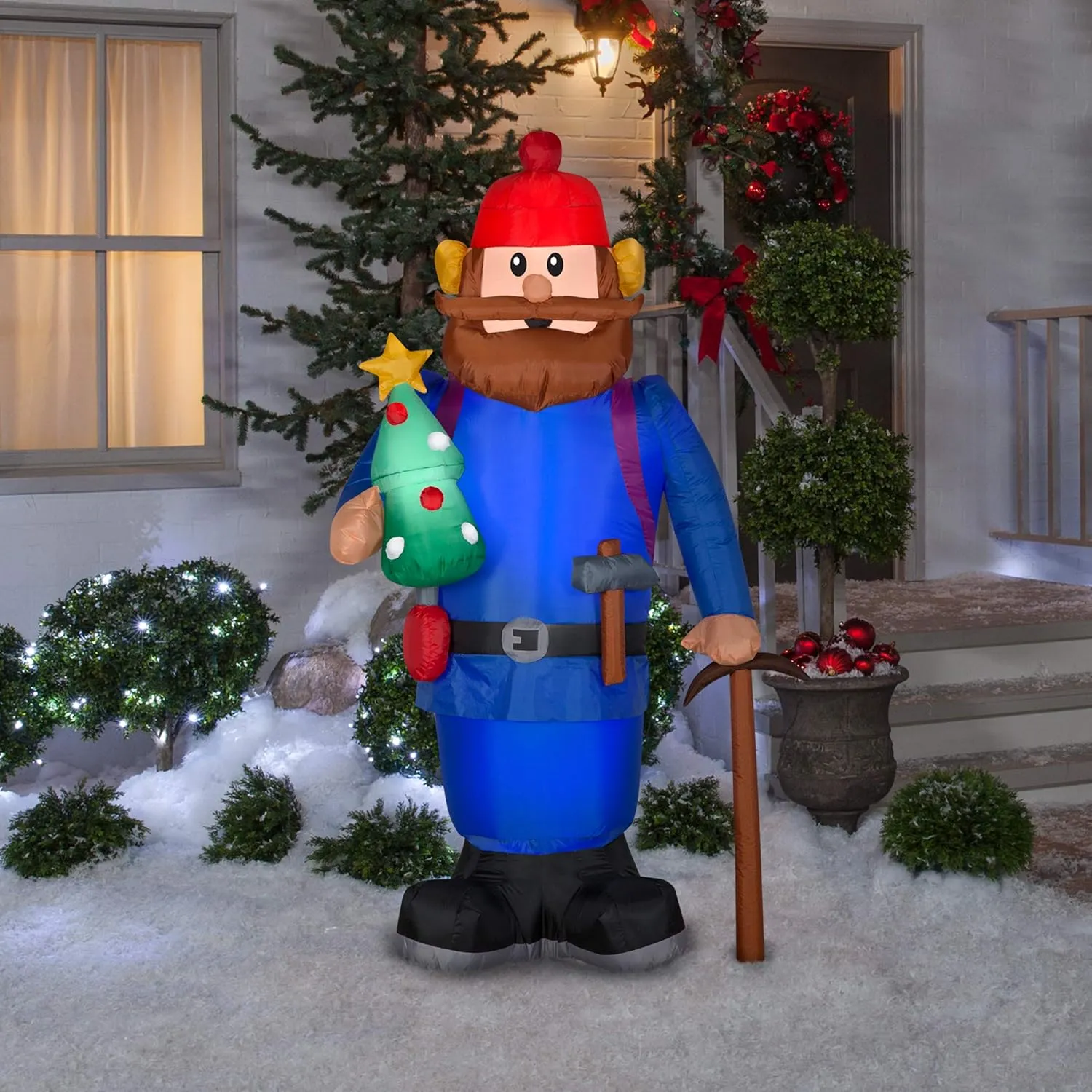 Gemmy 6' Airblown Inflatable Yukon Cornelius with Tree