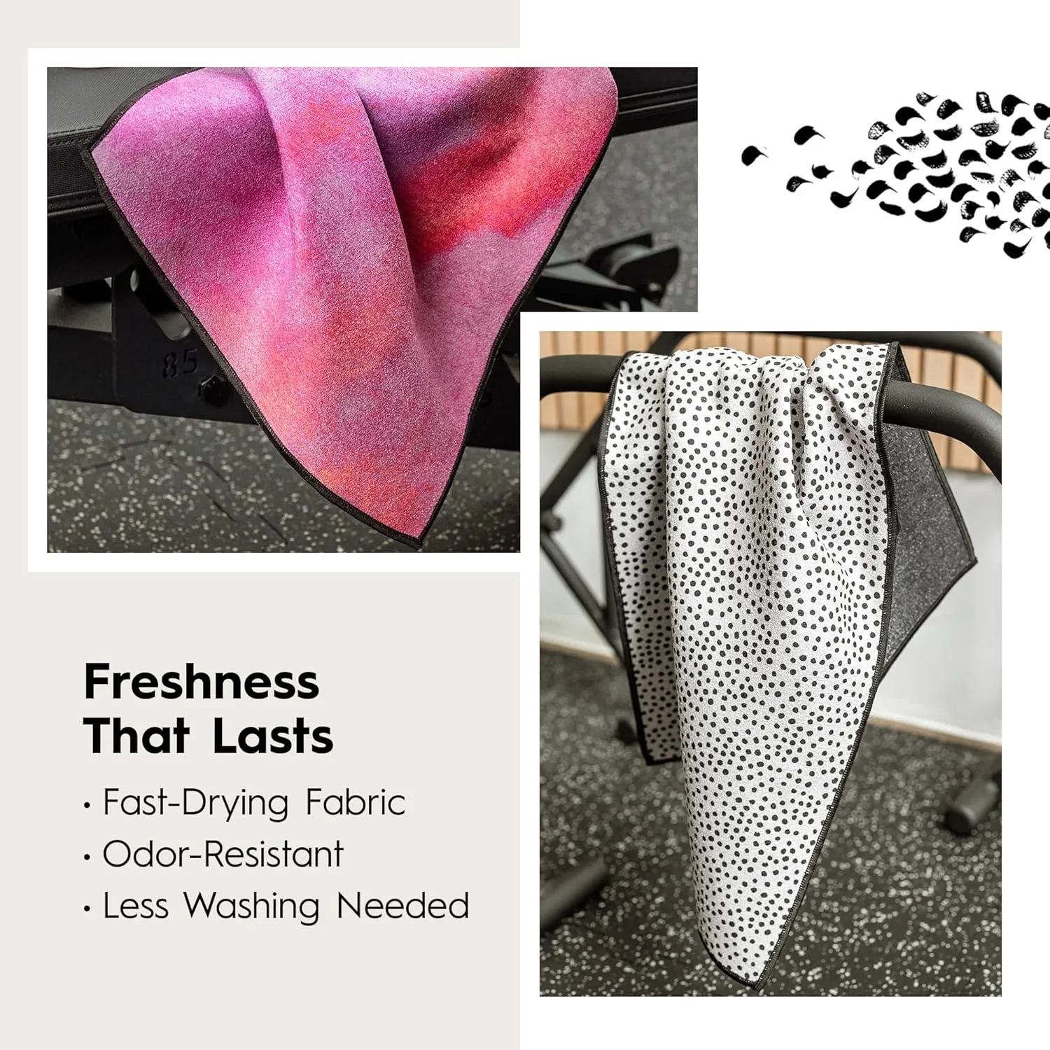 GEOMETRY Double-Sided Gym Towel for Working Out - Compact & Quick Dry, Super Absorbent Microfiber Sweat Towel - Premium Microfiber for Gym - Zig, 16" x 30", 1 Piece