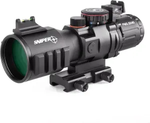GII PM3.5X40 Prism Scope Long Eye Relief 3.5x40mm Prism Scope Wide Angle Red/Green/Blue Illuminated