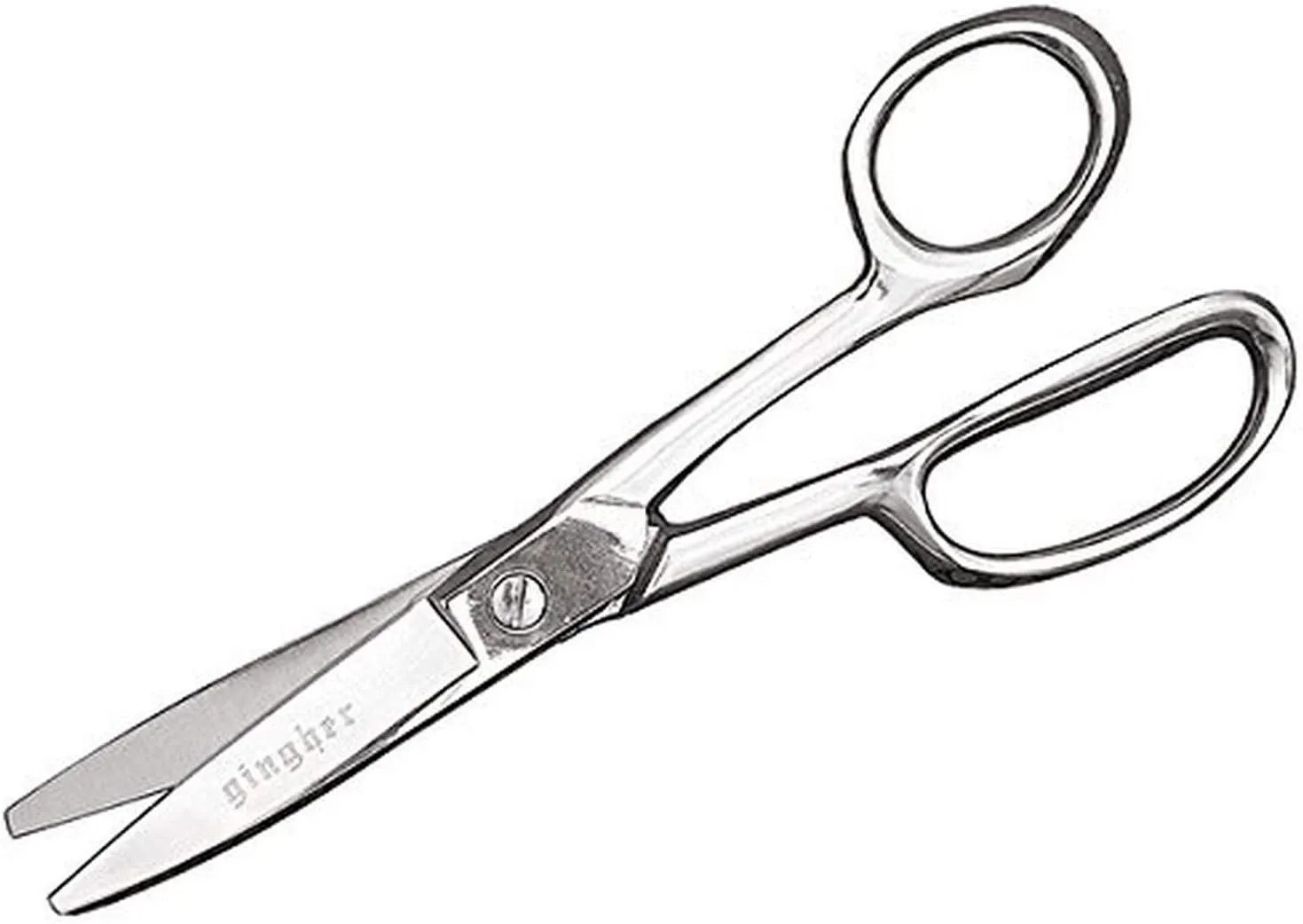 Gingher Utility Shears with Protective Sheath - 8" Stainless Steel Fabric Scissors - Blunt-Tip Knife Edge Fabric Shears - Silver