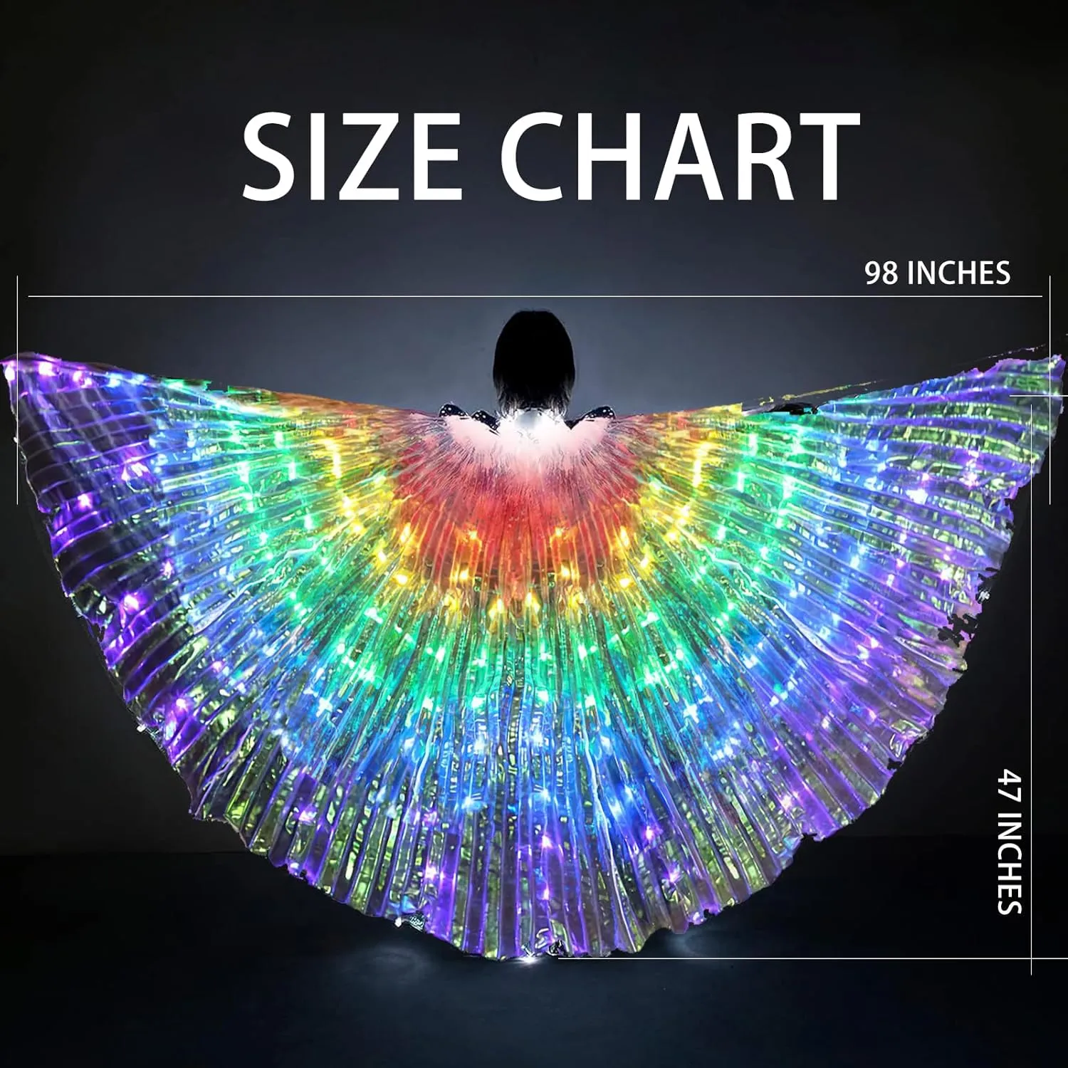 Girls Light Up Led Butterflies Wings Belly Dance Princess Dress Costumes for Girls for Christmas Halloween Party