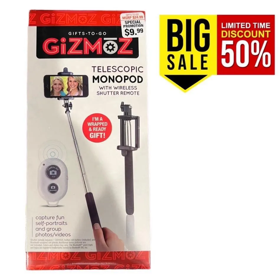 giZmoZ n gadgetZ Telescopic Monopod Selfie Stick with Bluetooth Remote and