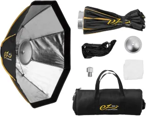 Glow EZ Lock 25" Octa Small Quick Softbox, Eight-Sided Parabolic Softbox Opens Up and Closes Down Easily, This Bowens Mount Softbox is a Perfect Speedlight Soft Box with its Quick Speedring Swap