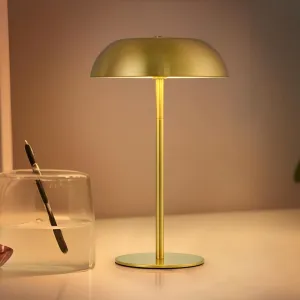 Gold Cordless Table Lamp – Rechargeable Touch Lamp with 3-Color Dimming & Adjustable Height，Battery Powered lamp for Bedside, Bar, Desk, Outdoor Patio,Restaurant，Modern Luxury Decor