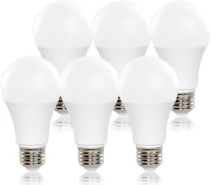 GoodBulb LED A19 Light Bulbs | 9 Watt (60 Watt Equivalent) | E26 Base | Daylight 5000K | EcoSmart Lights | High Output 825 Lumens | 6 Pack