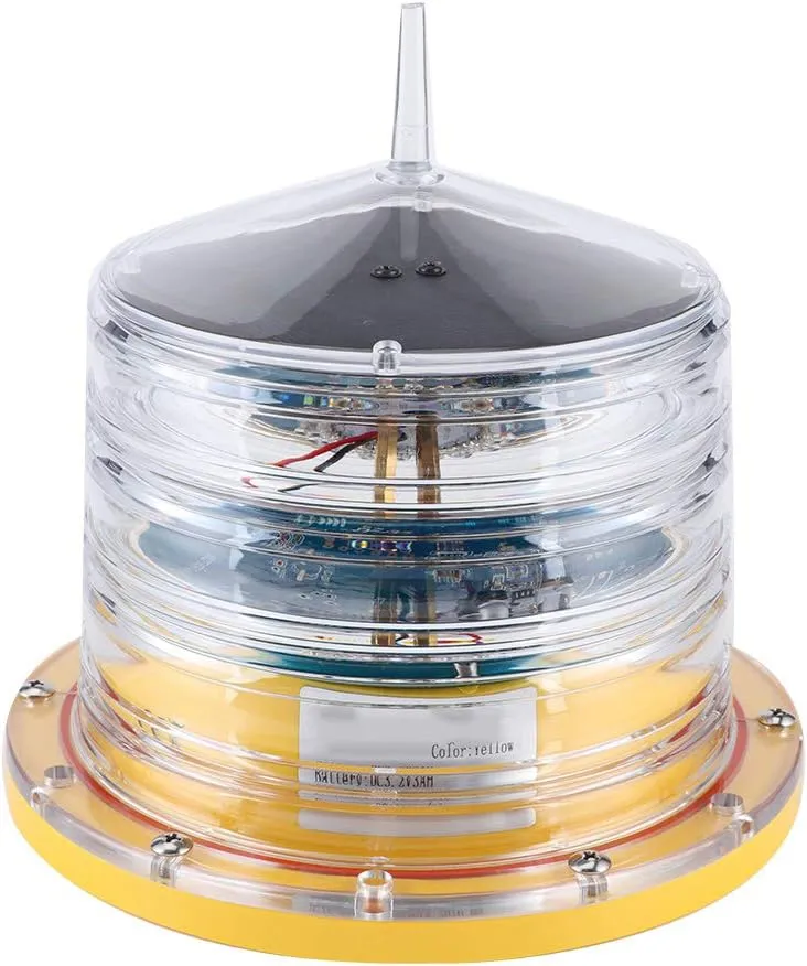 GOTOTOP Solar Beacon Light IP68 Solar Power Barge Safety Beacon Light 20LEDs Flashing Floating Light 256 Lamp Beads for Ship Marine Boat
