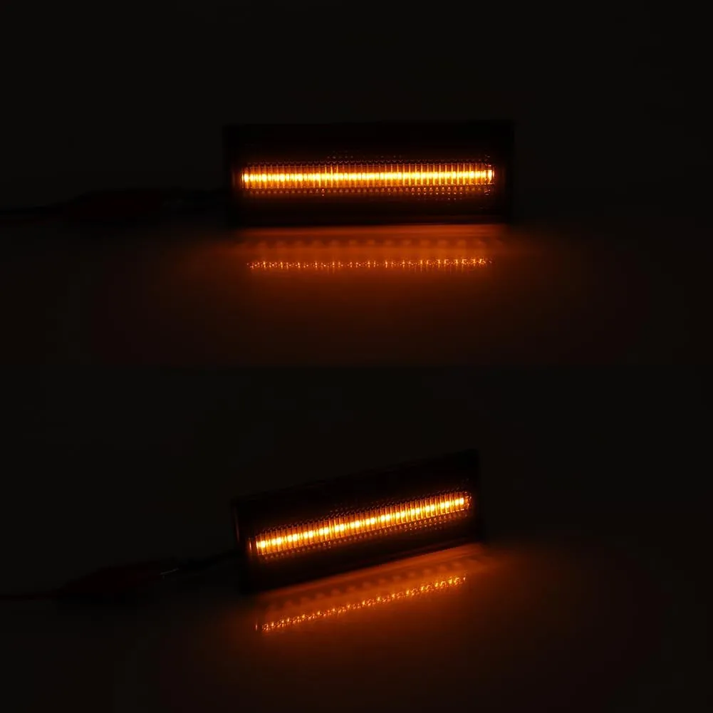 GTINTHEBOX for 1981-1988 Oldsmobile Cutlass 442 Front Amber & Rear Red LED Side Marker Light Fender Lamp, 4pcs