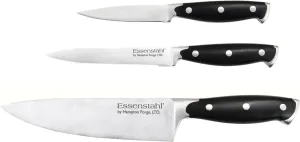 Hampton Forge 3 Piece Signature Madrid Cutlery Set, Metallic