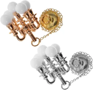HANABASS 4sets 2pcs Miniature Ceiling Lamp Tiny Hanging Light Decorative Dollhouse Chandelier Ornament for Mini House Furniture Unique Decor Accessory 2pcs*4