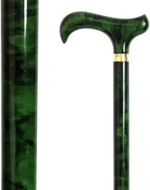 Hand Painted Stick/Sea Green Walking Poles, Multicolor